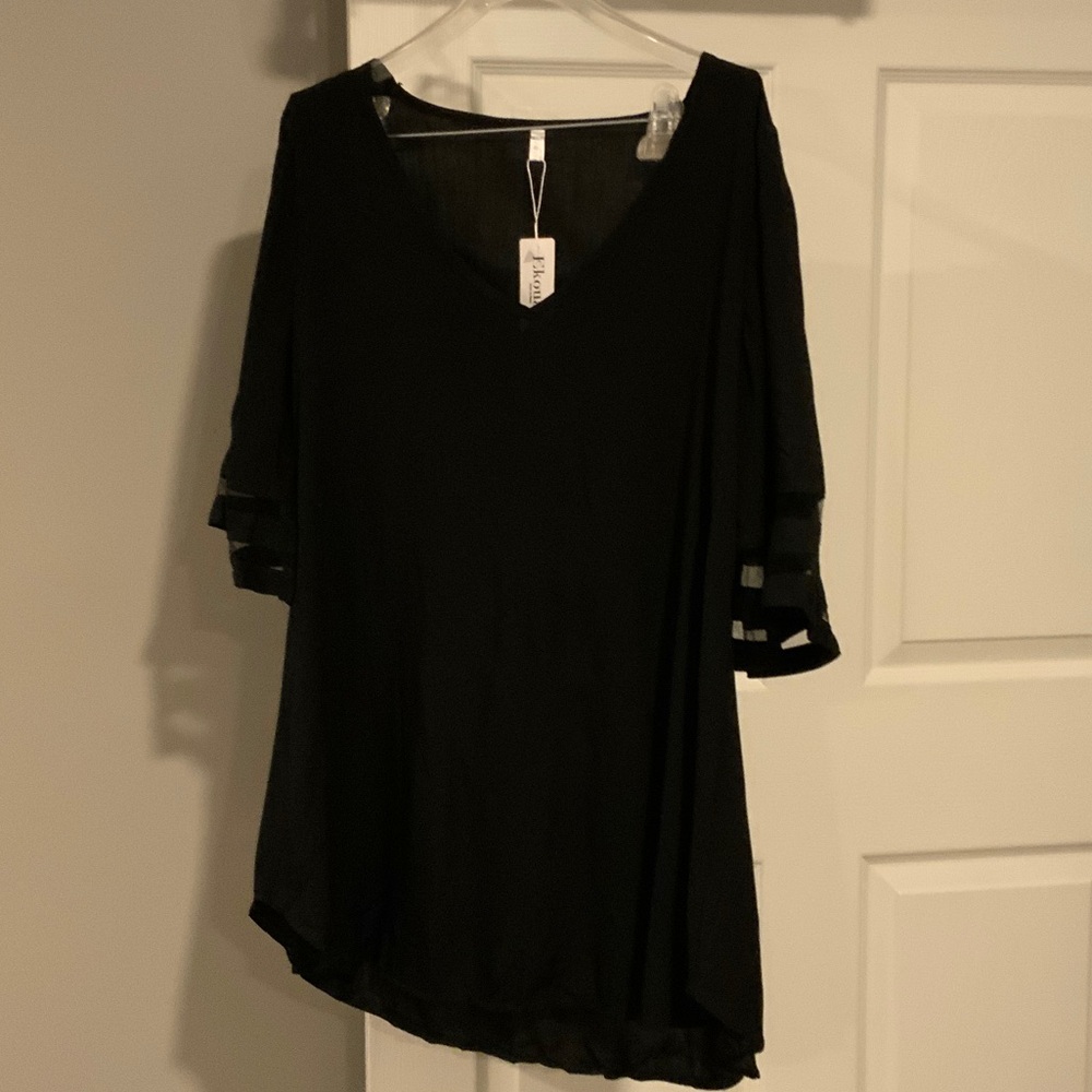 Elegant Black Swim Coverup